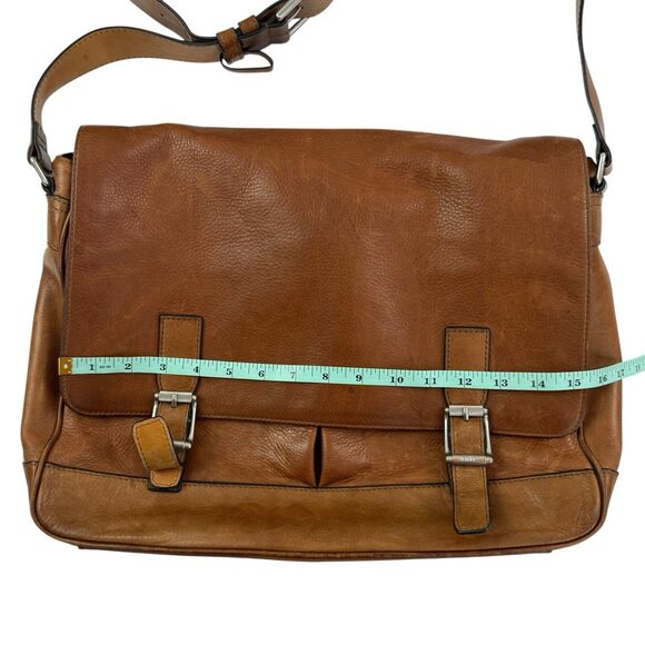 Frye Oliver Leather Messenger Bag Work School Travel Computer Laptop - Picture 15 of 16